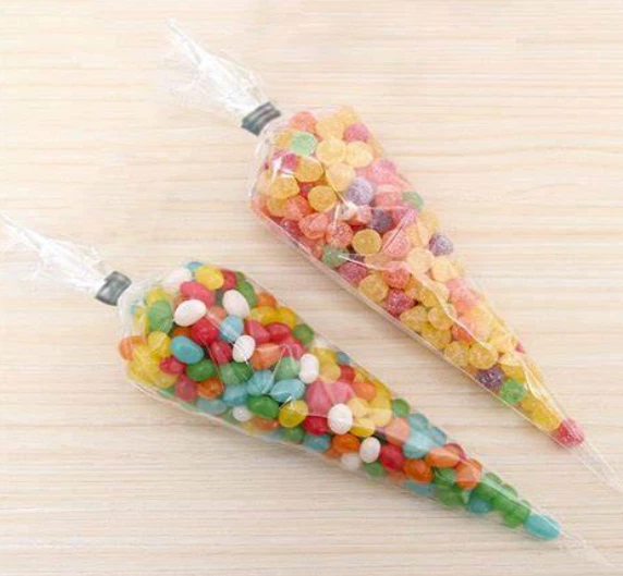 Kjegleformet plastemballasjepose Rabattpris