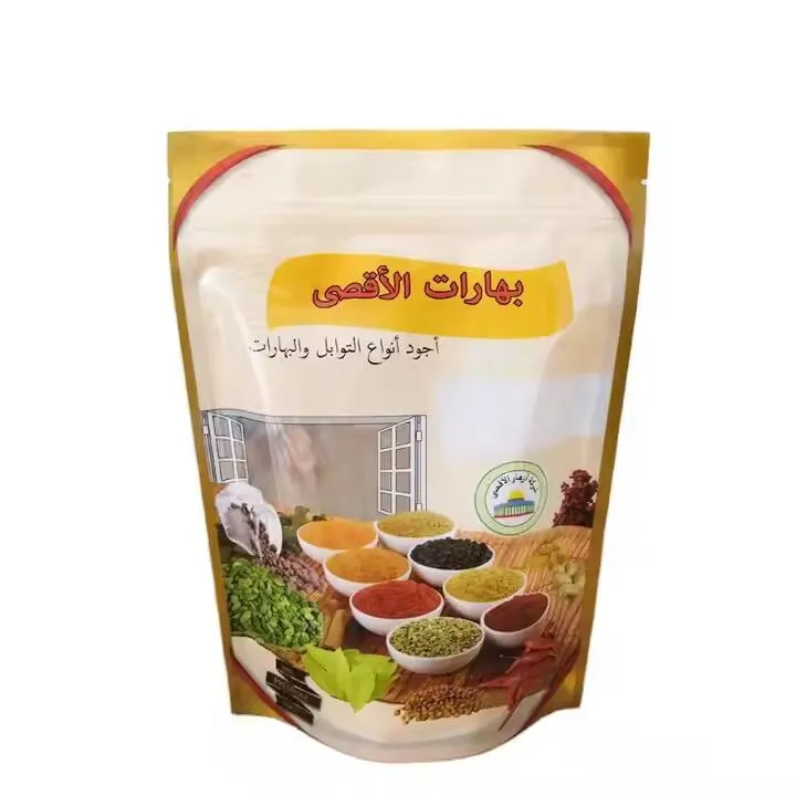 Matemballasje Hot Sale Factory Wholesale Custom Food Grade Stand Up Pouch With Zipper for Spice Packaging Vesker