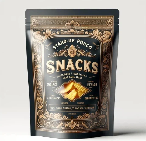 Gjenlukkbar stående pose Matemballasje Godteri kjeks Mutter Aluminiumsfoliepose Plastemballasje Glidelås varmeforseglingspose